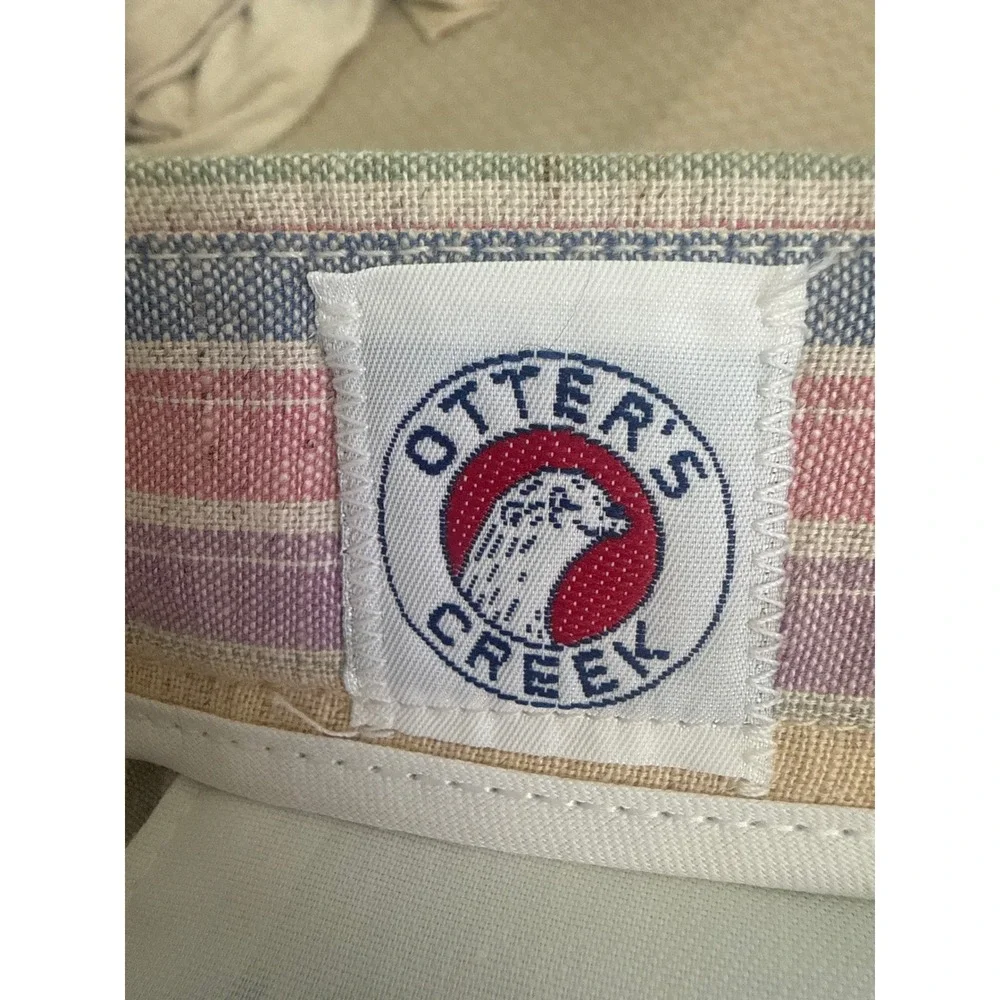 Otters Creek Mens Vintage Pleated Striped Shorts Pastel Pink Blue Multi Color 38
